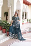 KA 1210 Faux Georgette Kurti With Sharara Dupatta Wholesalers In Delhi